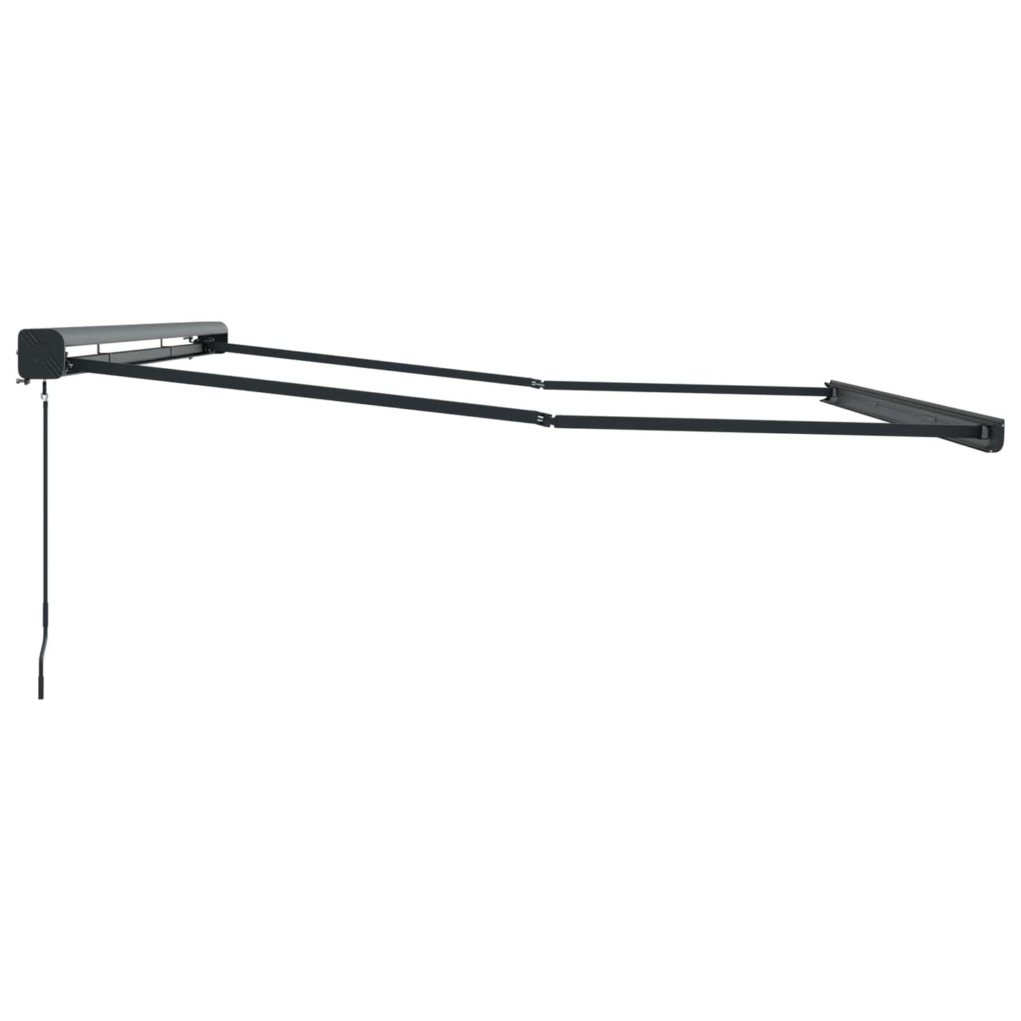 | Einziehbare Markise | Grau 400 x 300 cm Polyester und Aluminium