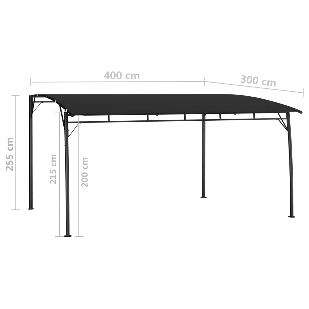 Garten-Sonnenschutz 4x3x2,55 m Anthrazit
