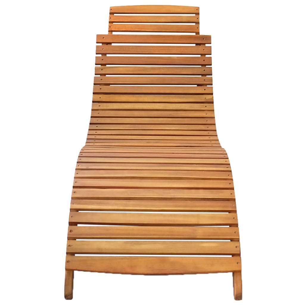 Sonnenliege Massivholz Akazie Braun