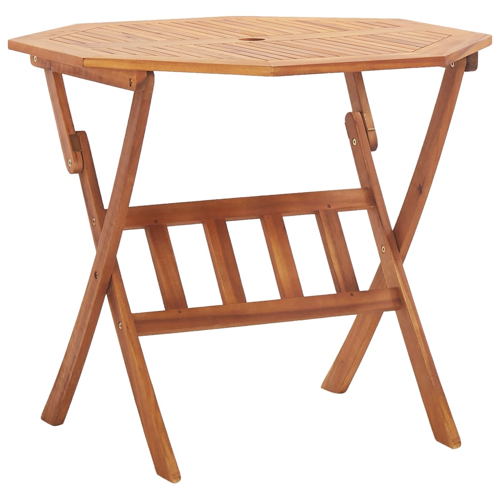 Gartentisch Klappbar 90x75 cm Massivholz Akazie
