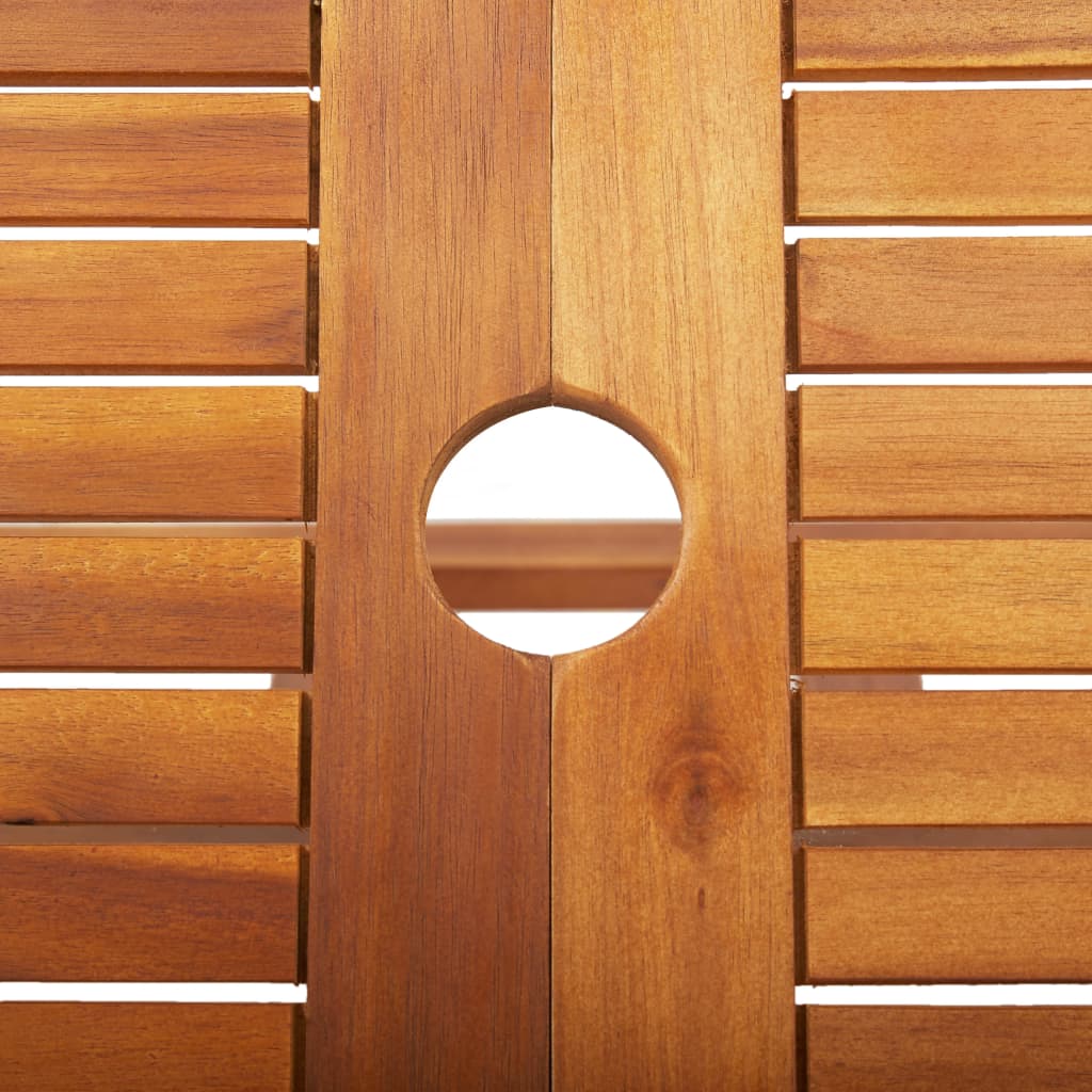Gartentisch Klappbar 90x75 cm Massivholz Akazie