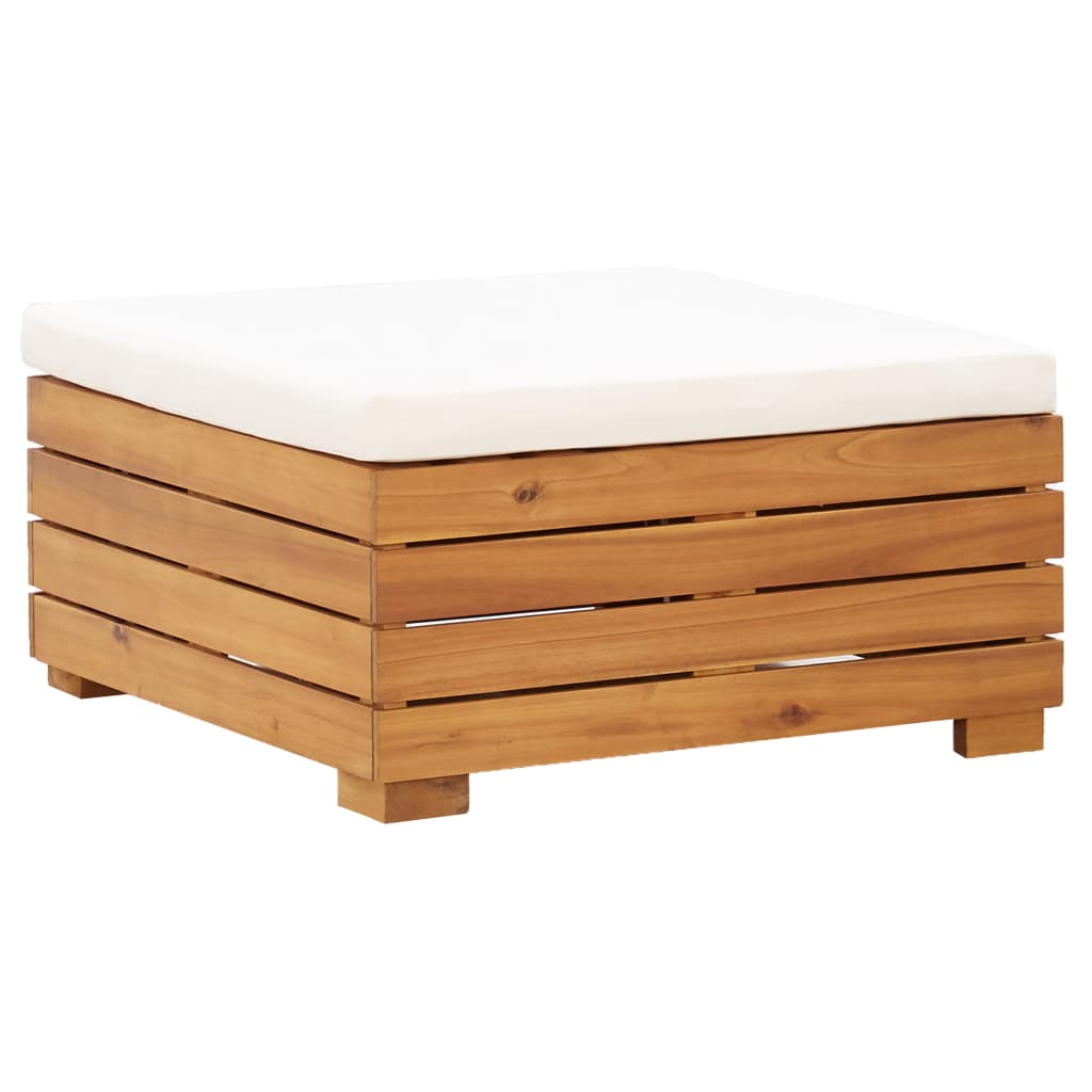 Modular-Fußhocker 1 Stk. mit Kissen Massivholz Akazie
