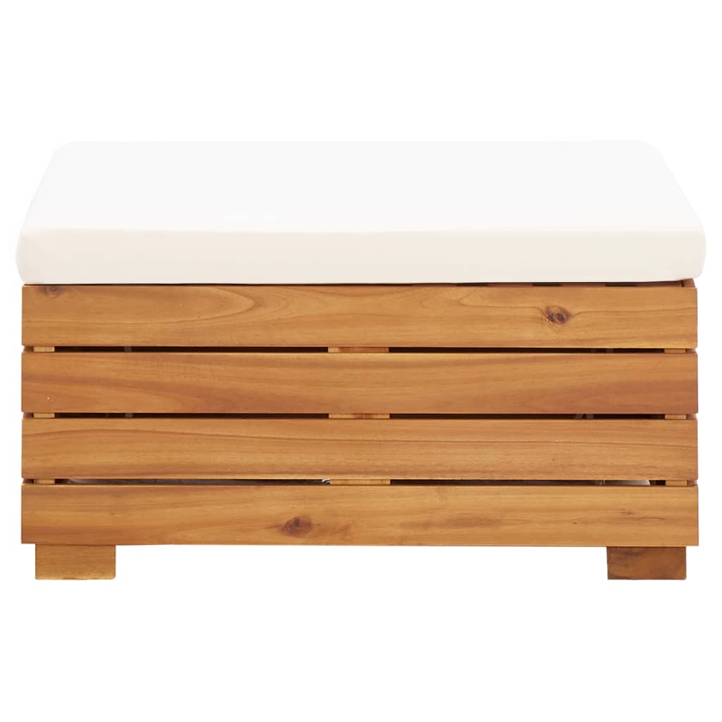 Modular-Fußhocker 1 Stk. mit Kissen Massivholz Akazie