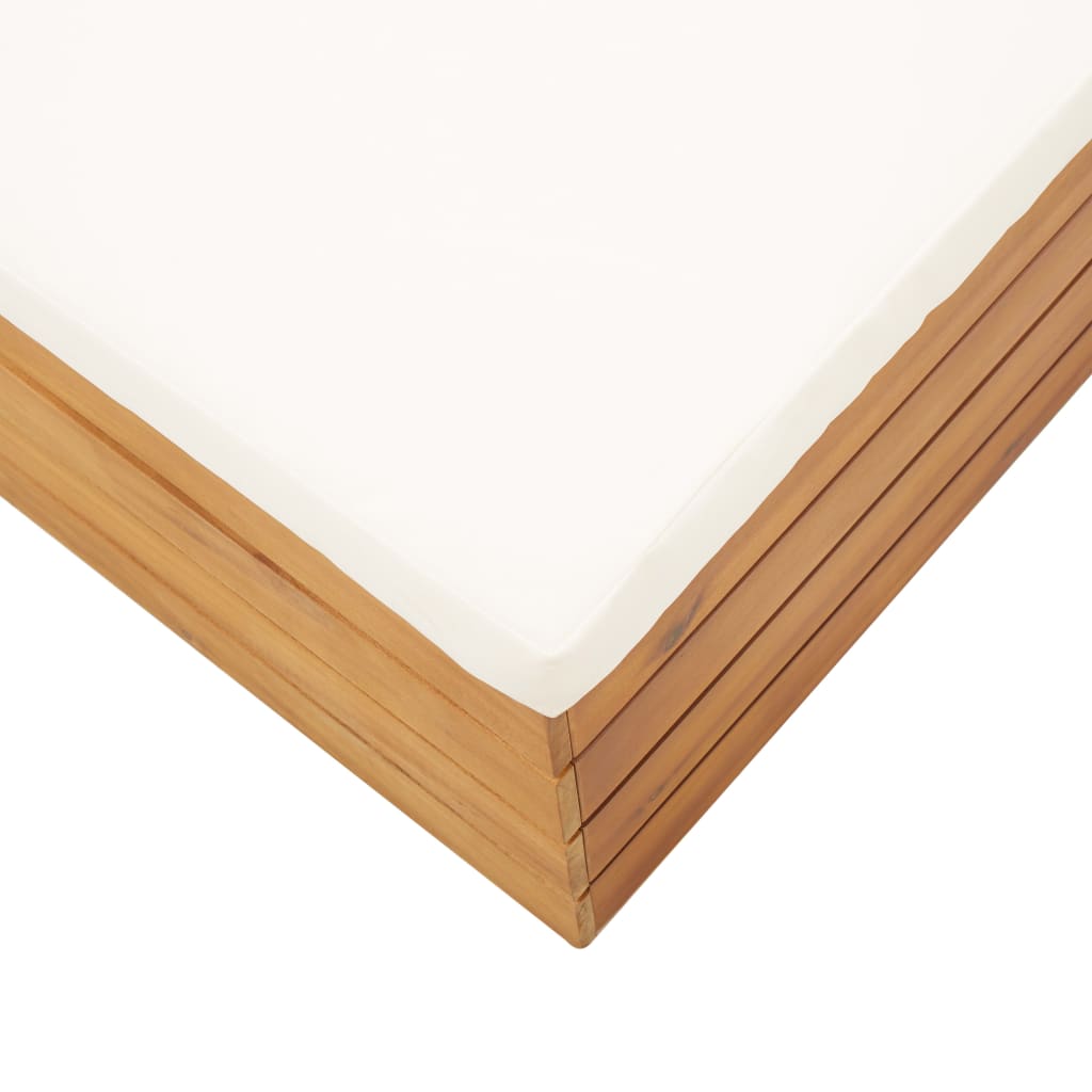 Modular-Fußhocker 1 Stk. mit Kissen Massivholz Akazie