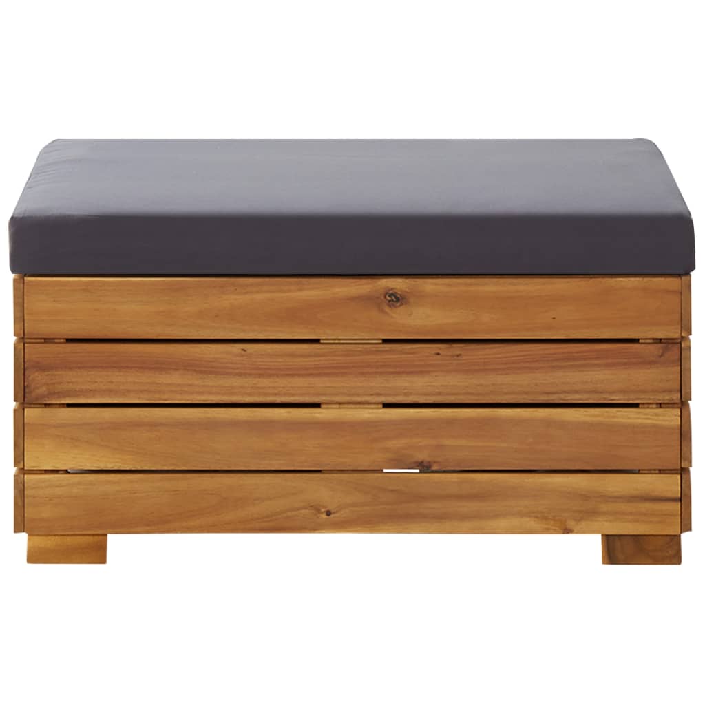Modular-Fußhocker 1 Stk. mit Auflage Massivholz Akazie