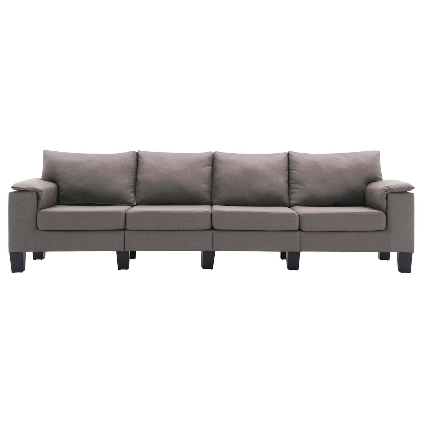 Sofa Taupe 4-Sitzer Stoff
