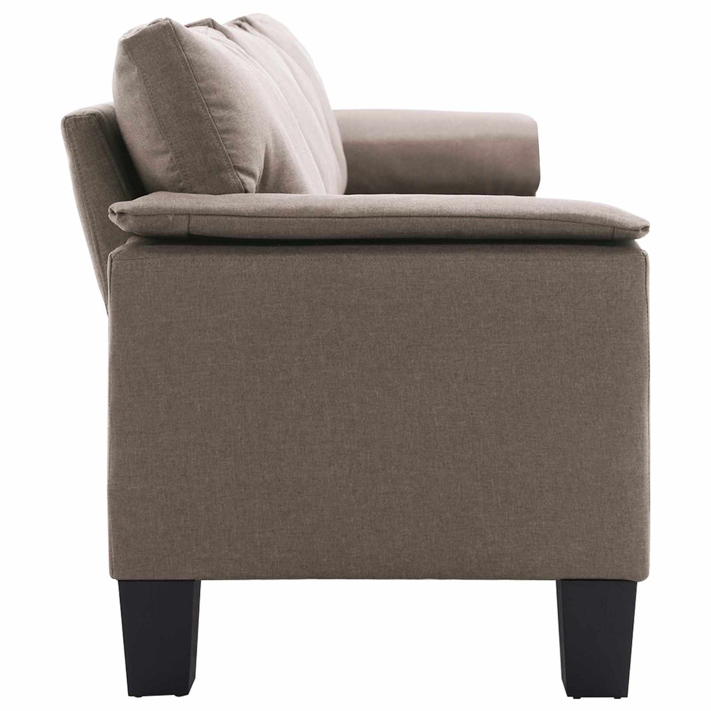 Sofa Taupe 4-Sitzer Stoff