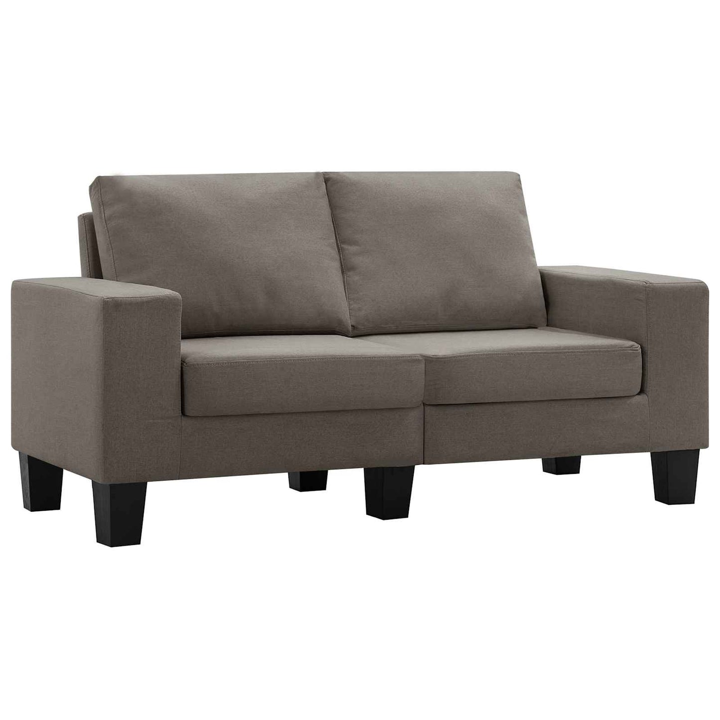 Sofa Taupe 2-Sitzer Stoff
