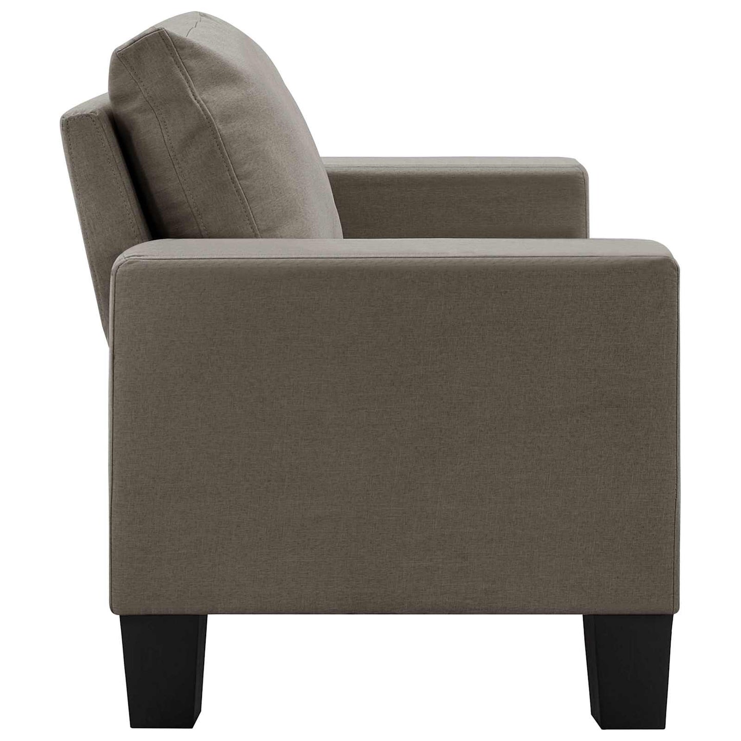 Sofa Taupe 2-Sitzer Stoff