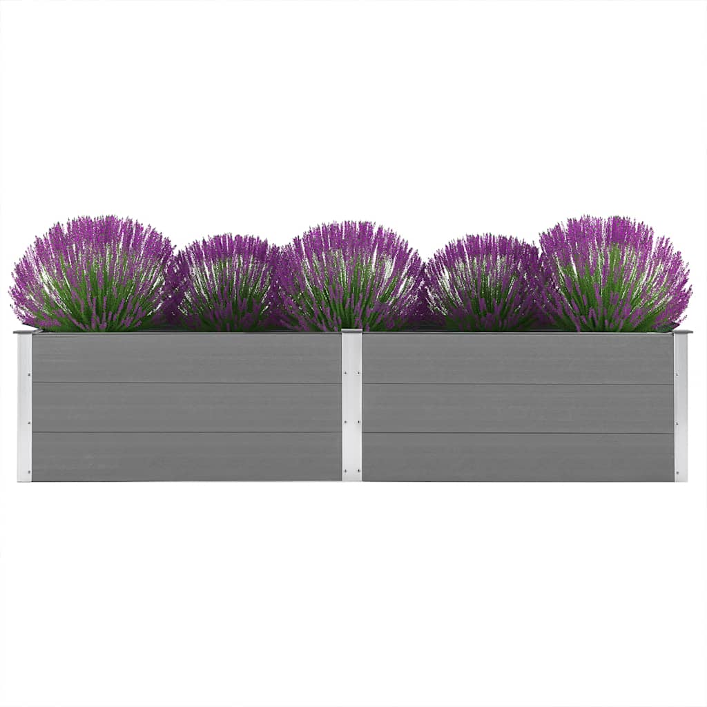 Garten-Hochbeet 250 x 50 x 54 cm WPC Grau