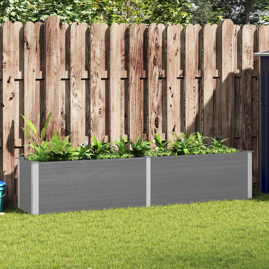 Garten-Hochbeet 250 x 50 x 91 cm WPC Grau