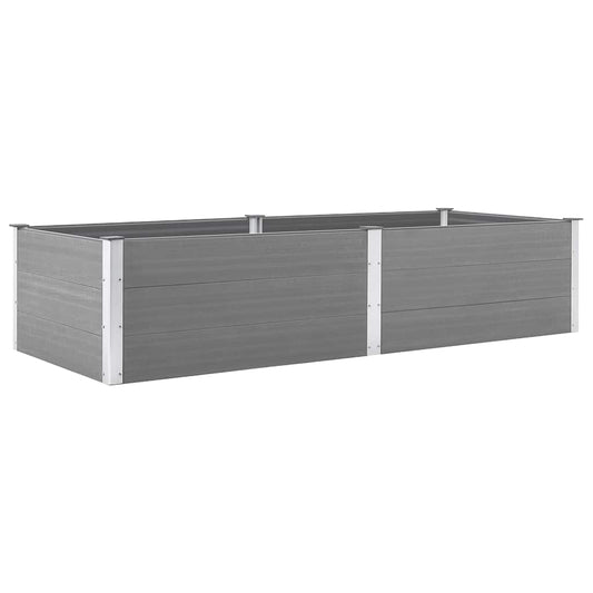 Garten-Hochbeet 250 x 100 x 54 cm WPC Grau