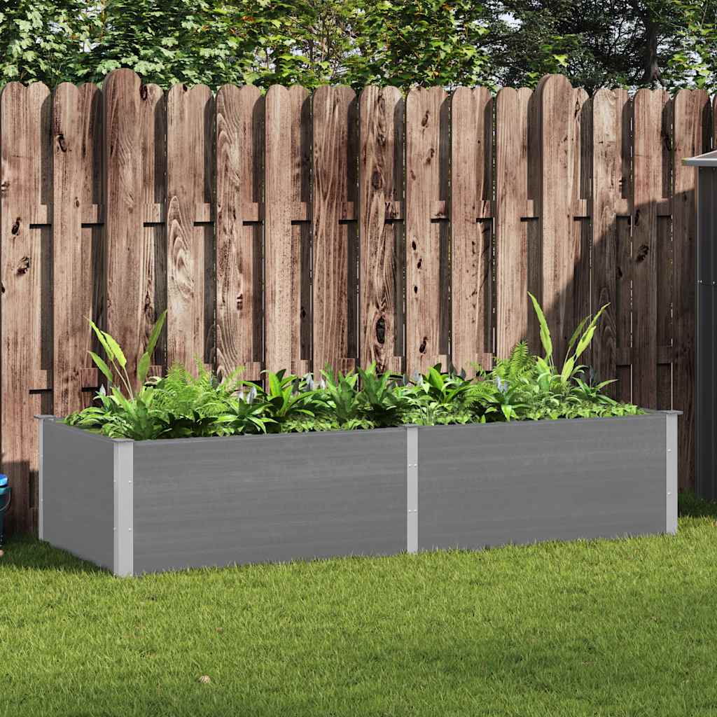 Garten-Hochbeet 250 x 100 x 54 cm WPC Grau