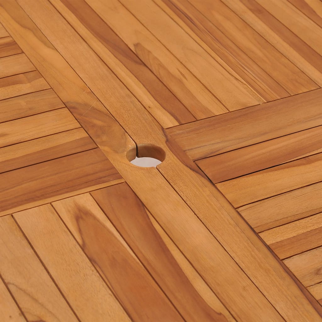 Gartentisch 120x120x75 cm Teakholz Massiv