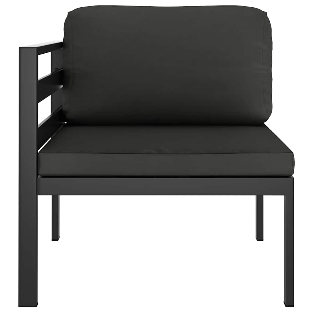 Modular-Sofa-Eckteil 1 Stk. mit Kissen Aluminium Anthrazit
