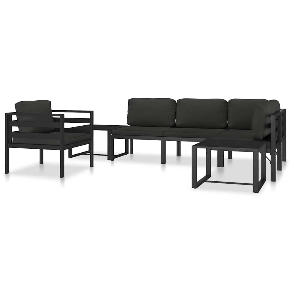 Modular-Sofa-Eckteil 1 Stk. mit Kissen Aluminium Anthrazit