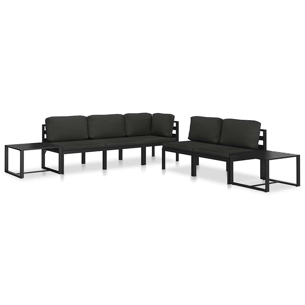Modular-Sofa-Eckteil 1 Stk. mit Kissen Aluminium Anthrazit