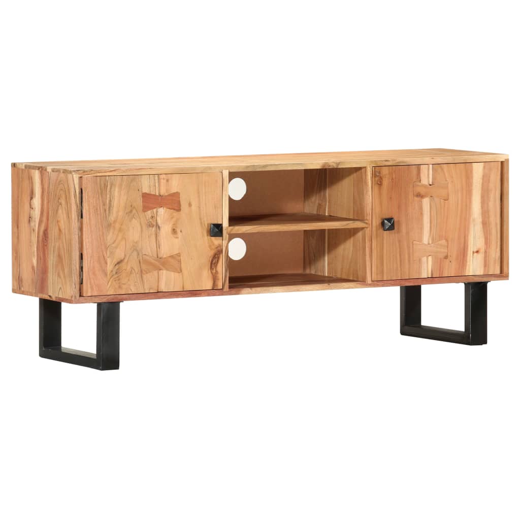 TV-Schrank 118 x 30 x 45 cm Massivholz Akazie