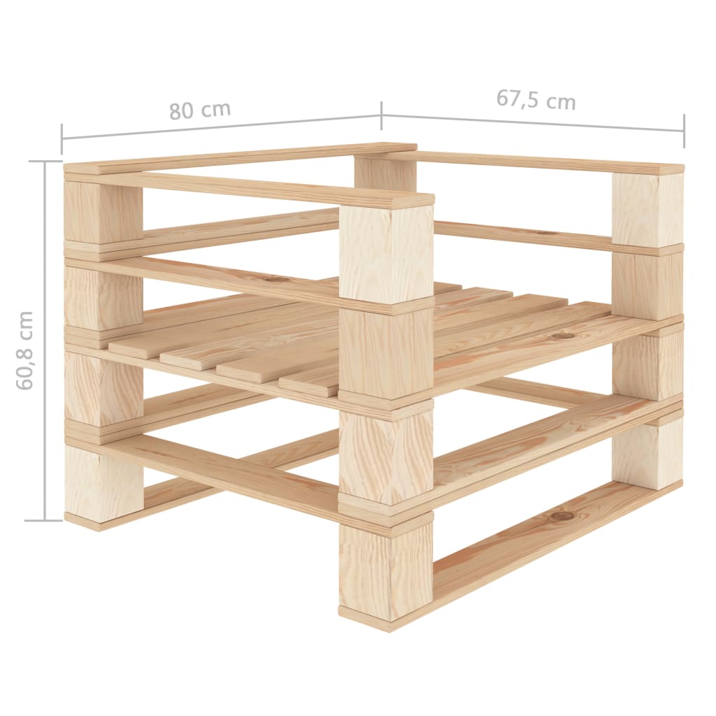 Paletten-Sessel Holz