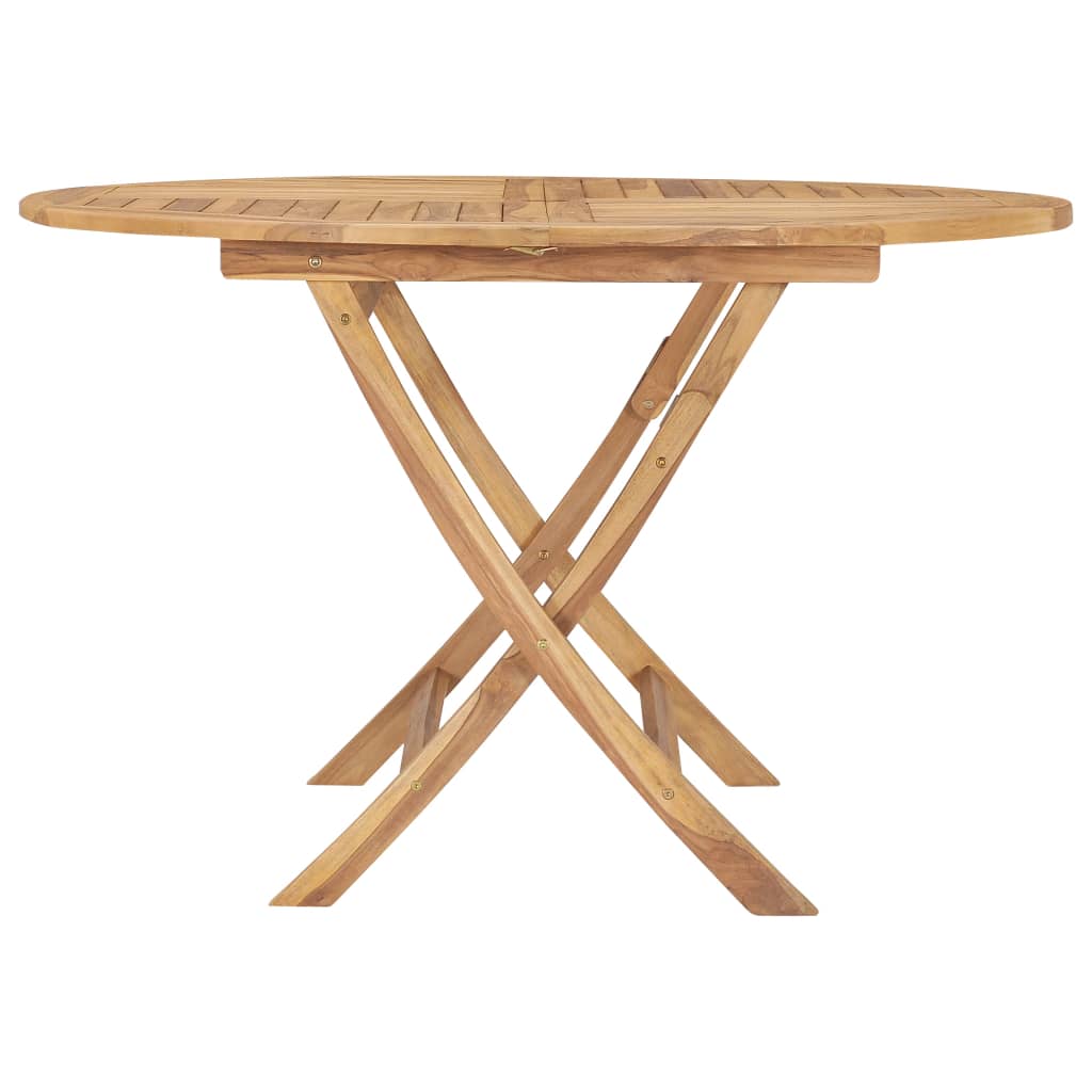 Gartentisch Klappbar Ø 120 cm Massivholz Teak