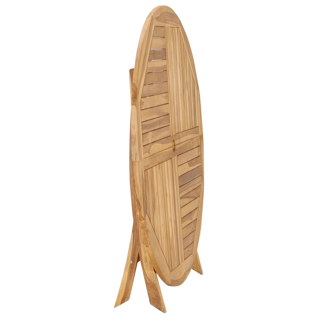 Gartentisch Klappbar Ø 120 cm Massivholz Teak