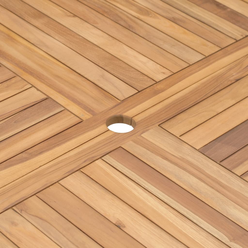 Gartentisch Klappbar Ø 120 cm Massivholz Teak