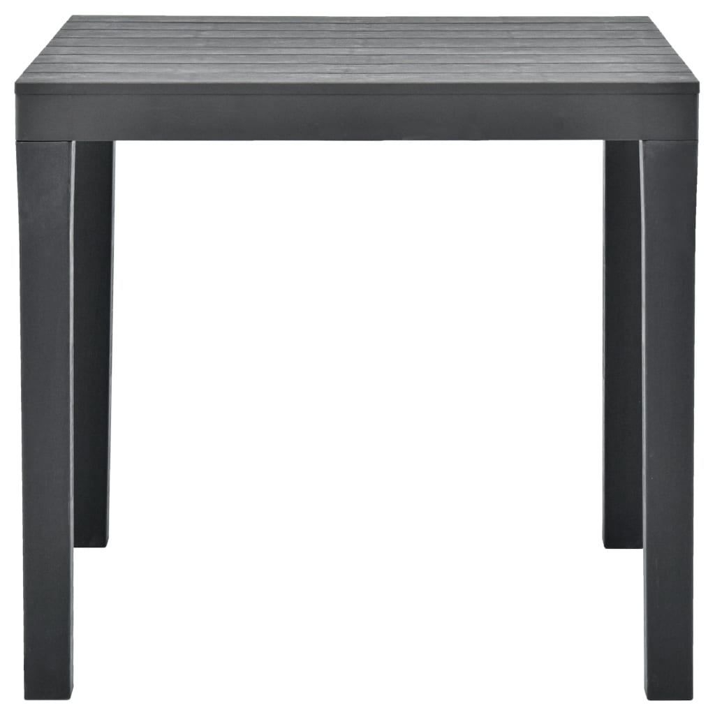 Gartentisch Anthrazit 78x78x72 cm Kunststoff