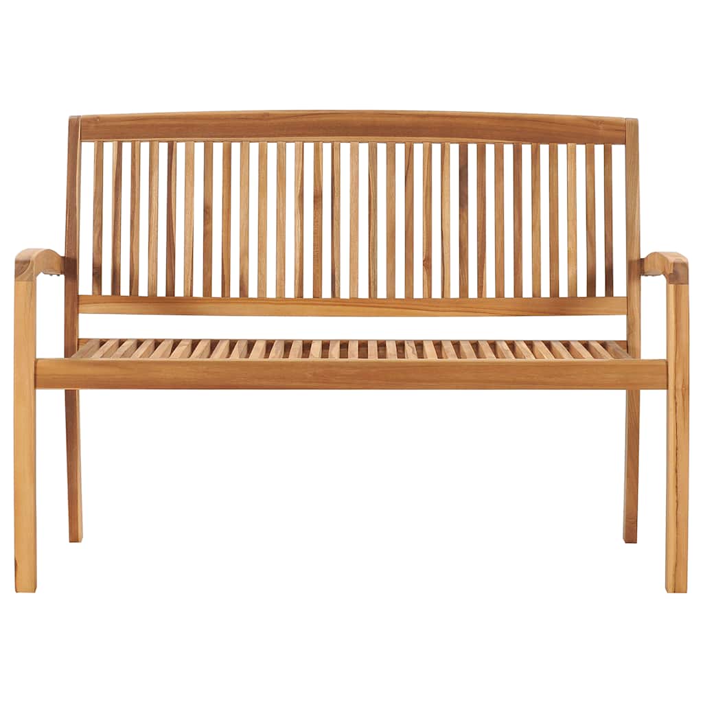 Gartenbank 2-Sitzer Stapelbar 120 cm Massivholz Teak