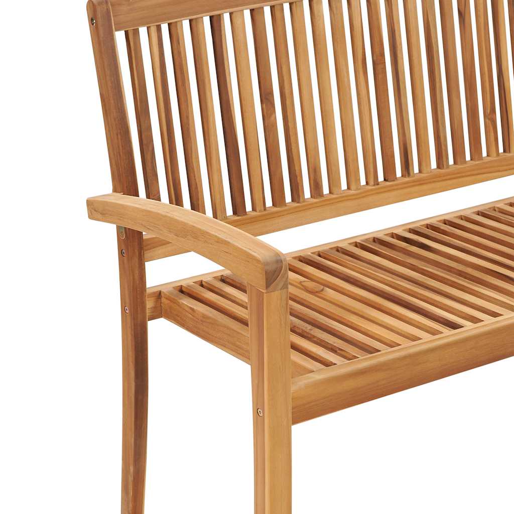 Gartenbank 2-Sitzer Stapelbar 120 cm Massivholz Teak