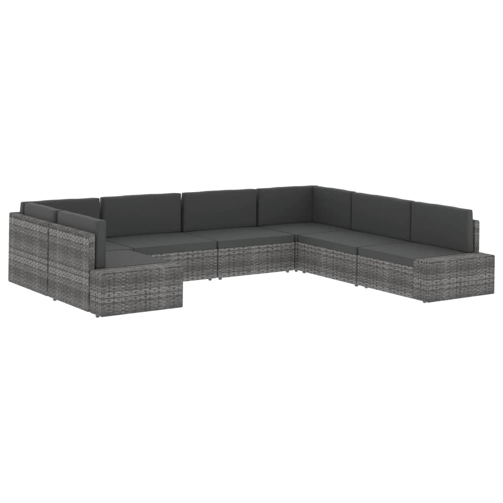 Modulares Sofa-Eckteil Poly Rattan Braun