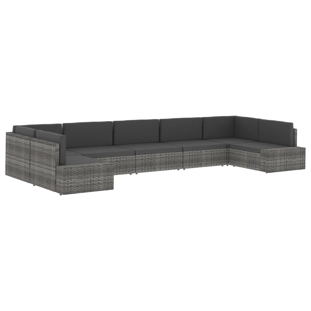 Modulares Sofa-Eckteil Poly Rattan Braun