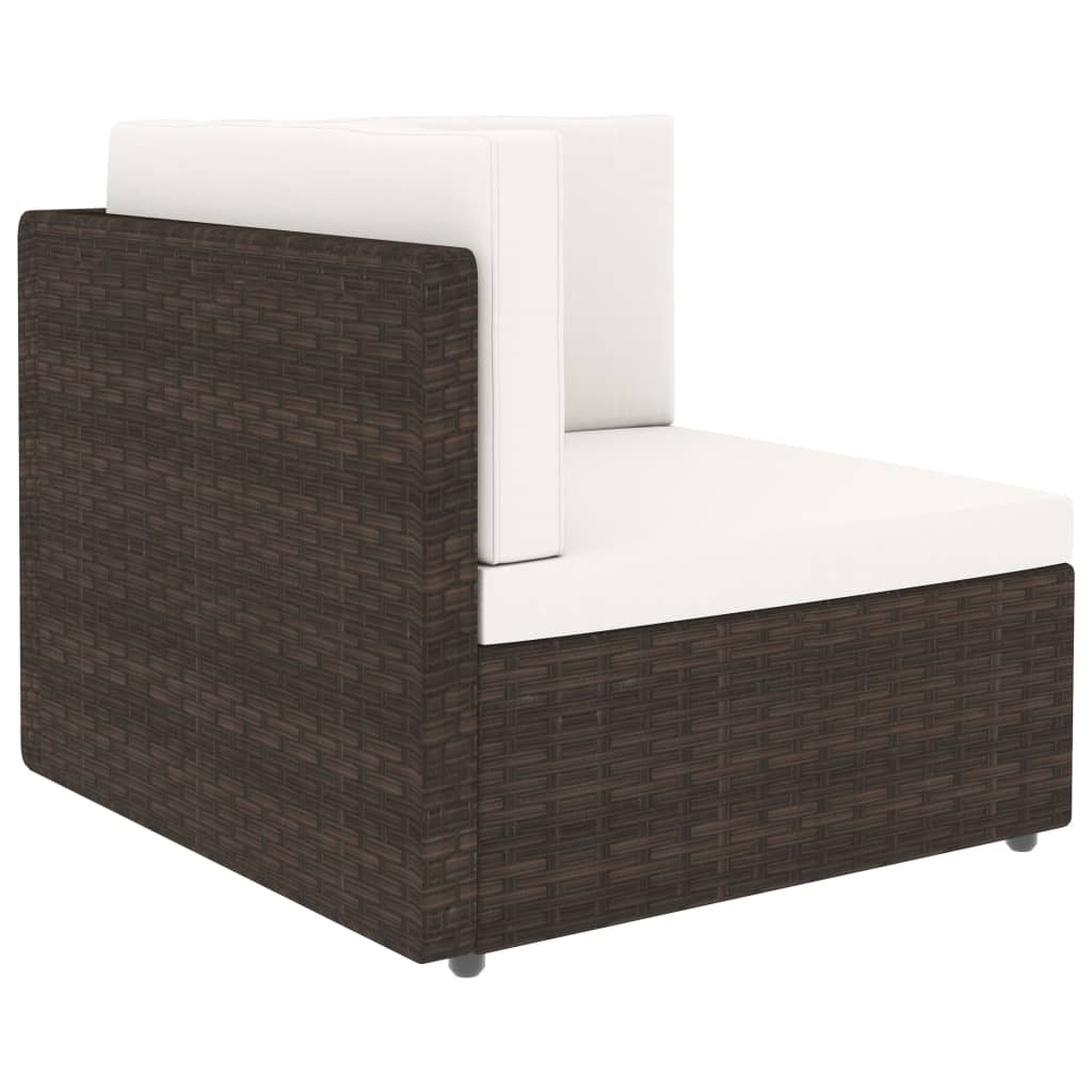Modulares 2-Sitzer-Sofa Poly Rattan Braun