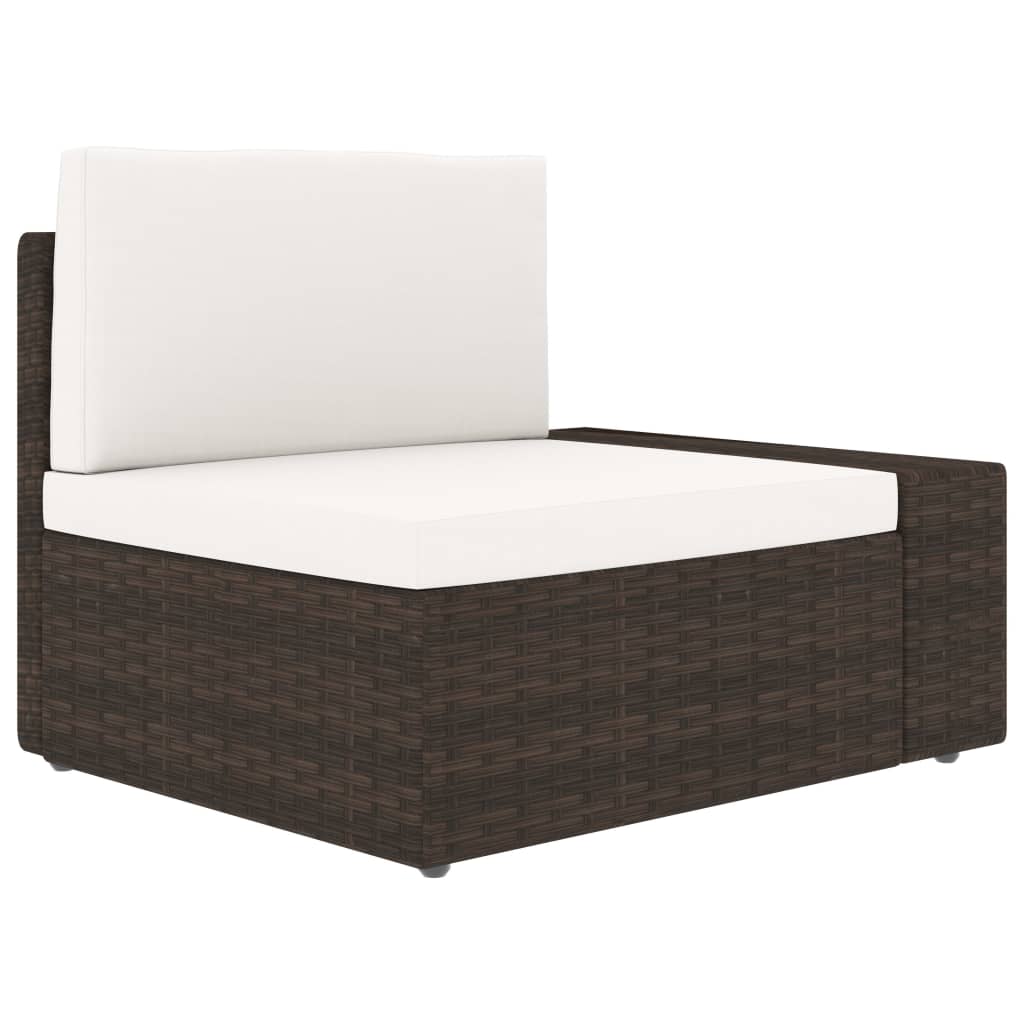 Modulares 2-Sitzer-Sofa Poly Rattan Braun