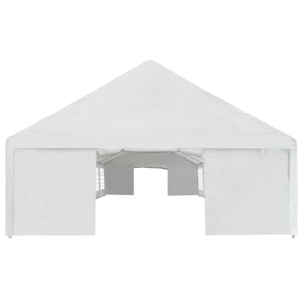 Partyzelt PE 6x14 m Weiß