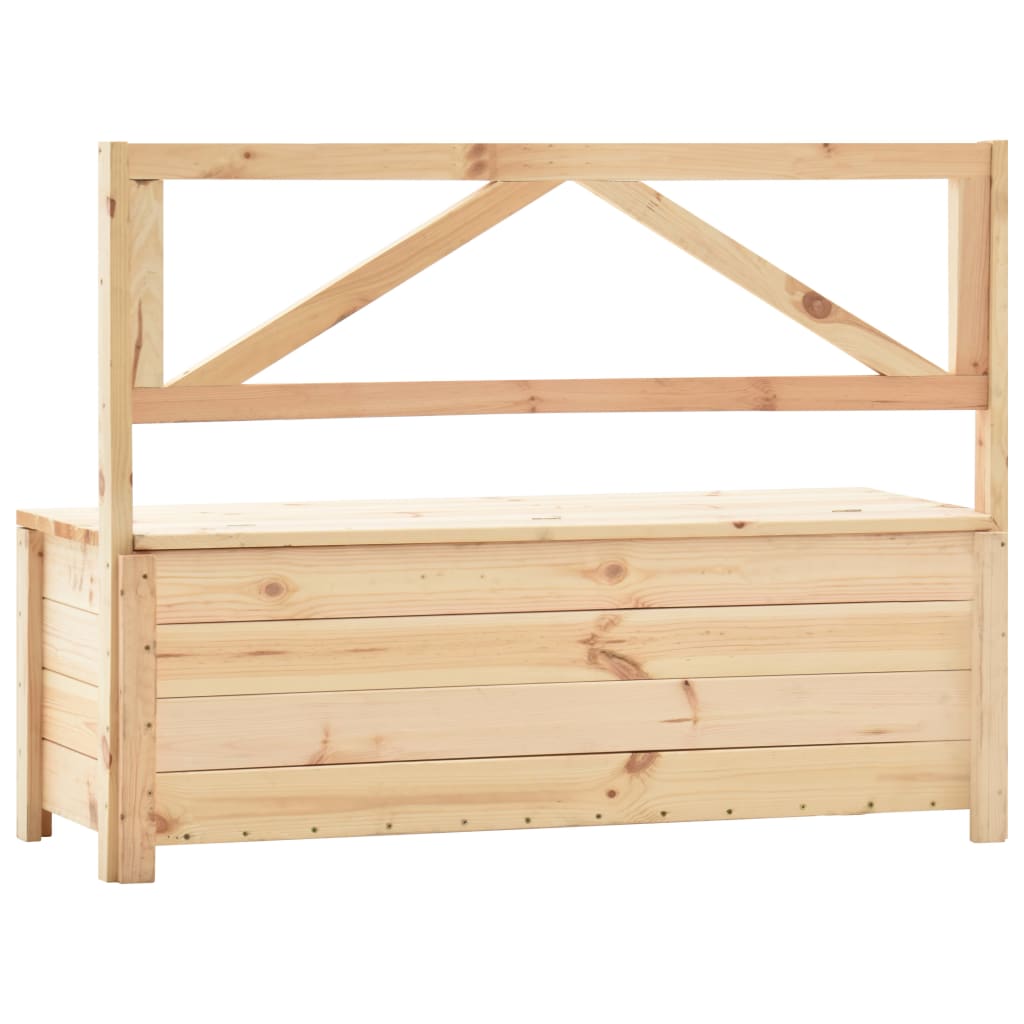 Sitzbank mit Stauraum 120 cm Massivholz Kiefer