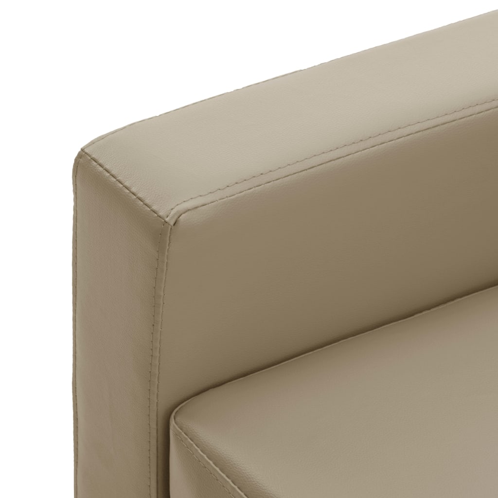 3-Sitzer-Sofa Cappuccino-Braun Kunstleder