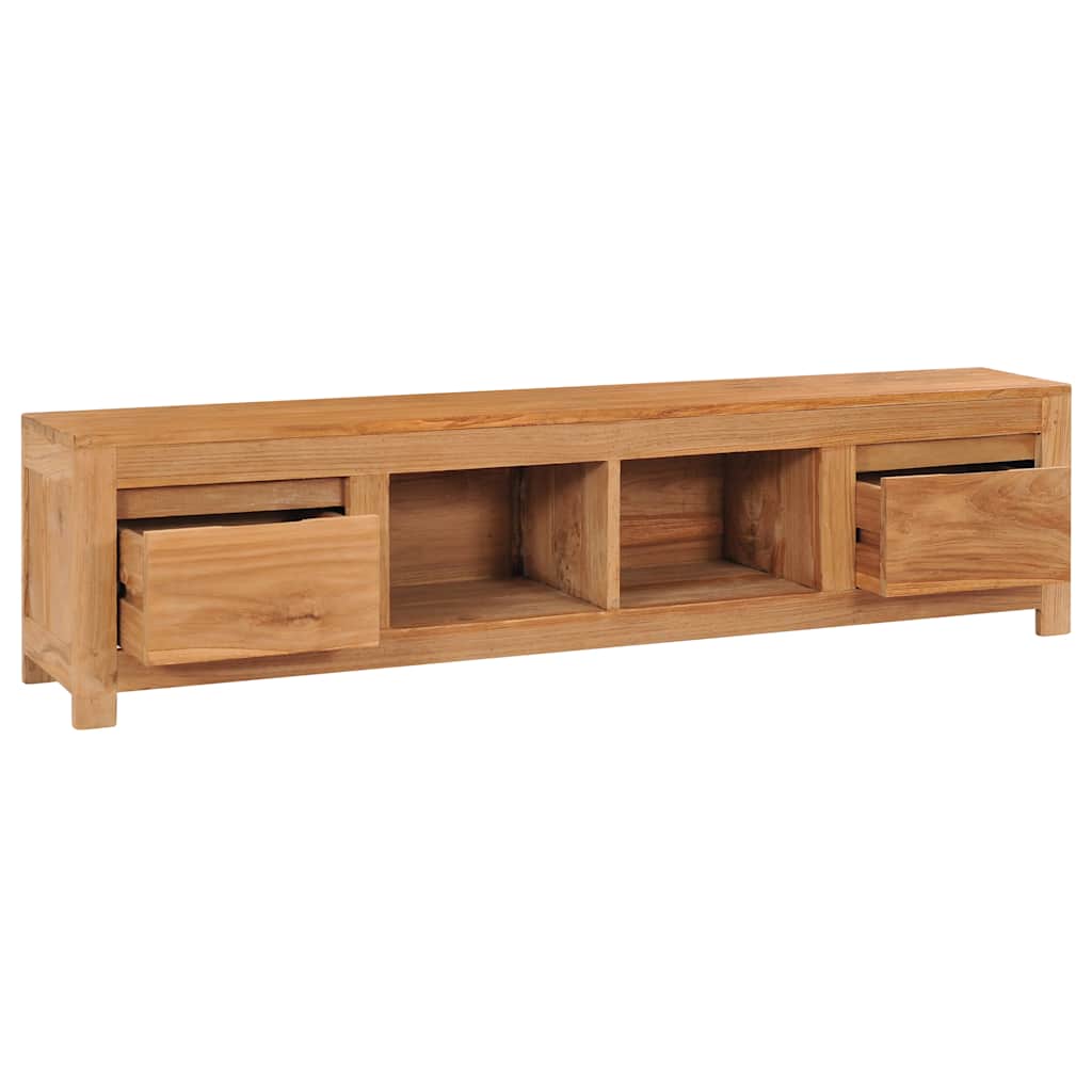TV-Schrank 115x30x35 cm Massivholz Teak