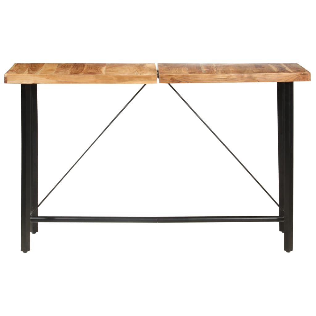 9-tlg. Bar-Set Massivholz Akazie, Echtleder und Canvas