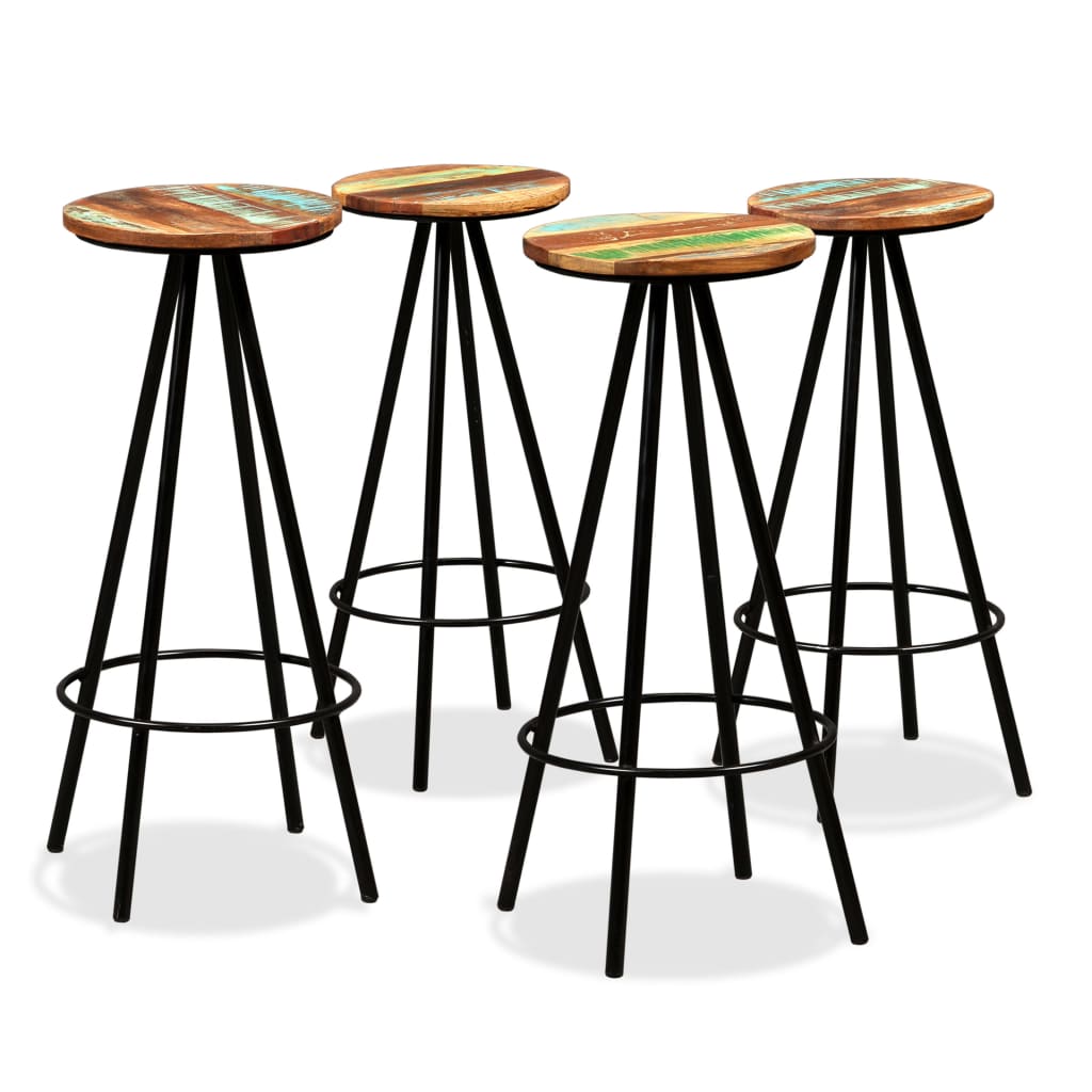 9-tlg. Bar-Set Recyceltes Massivholz