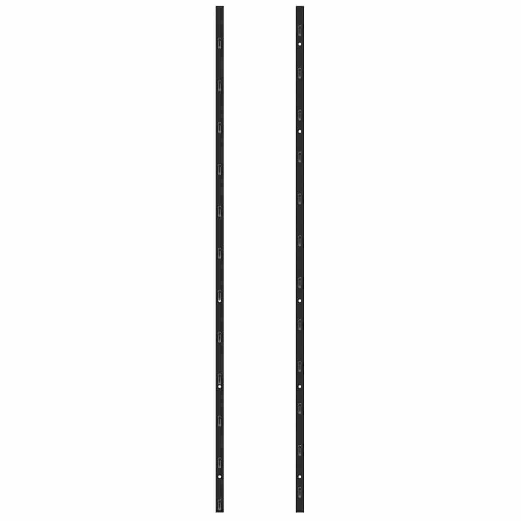 Wand-Weinregale für 72 Flaschen 2 Stk. Schwarz Eisen