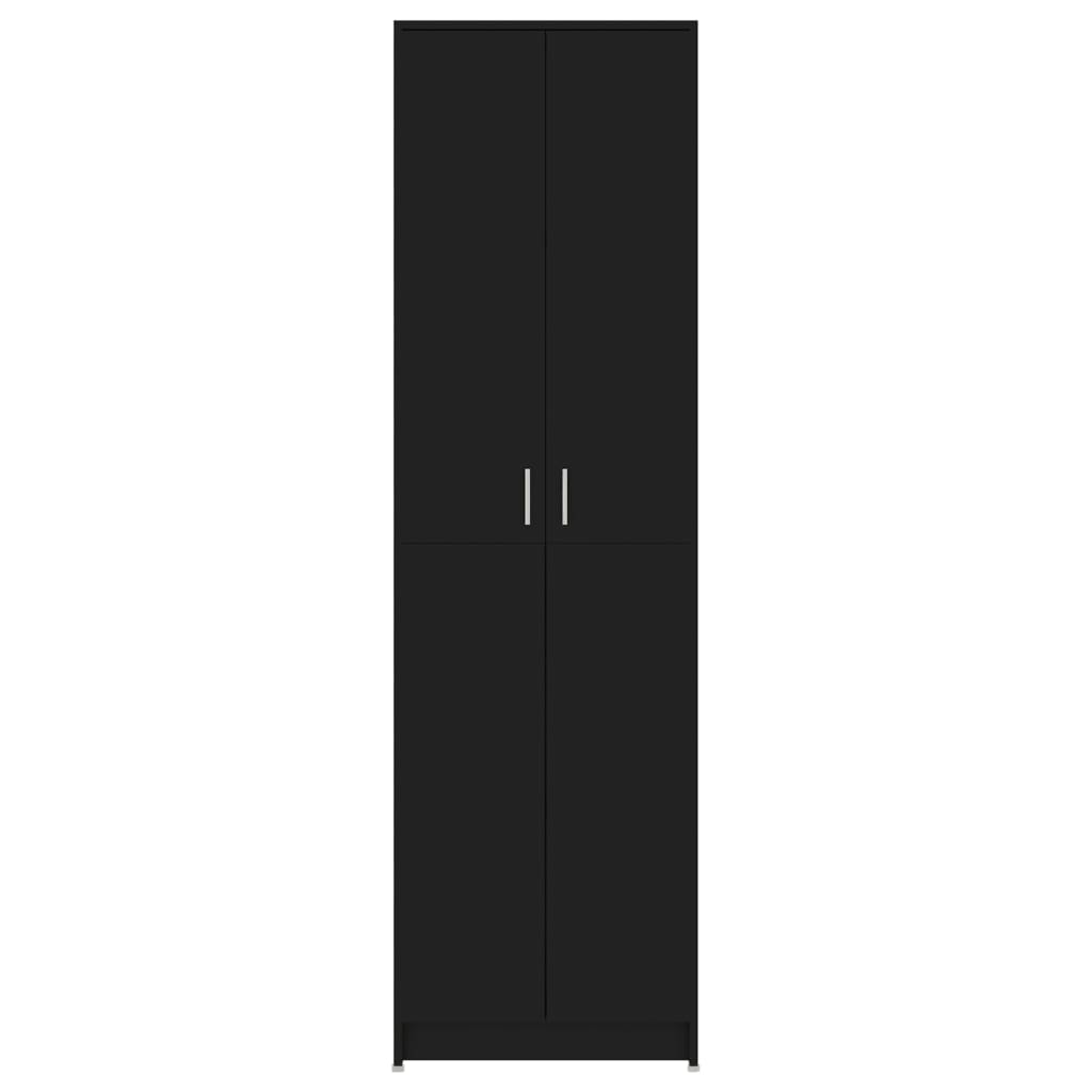 Garderobenschrank Schwarz 55x25x189 cm Holzwerkstoff
