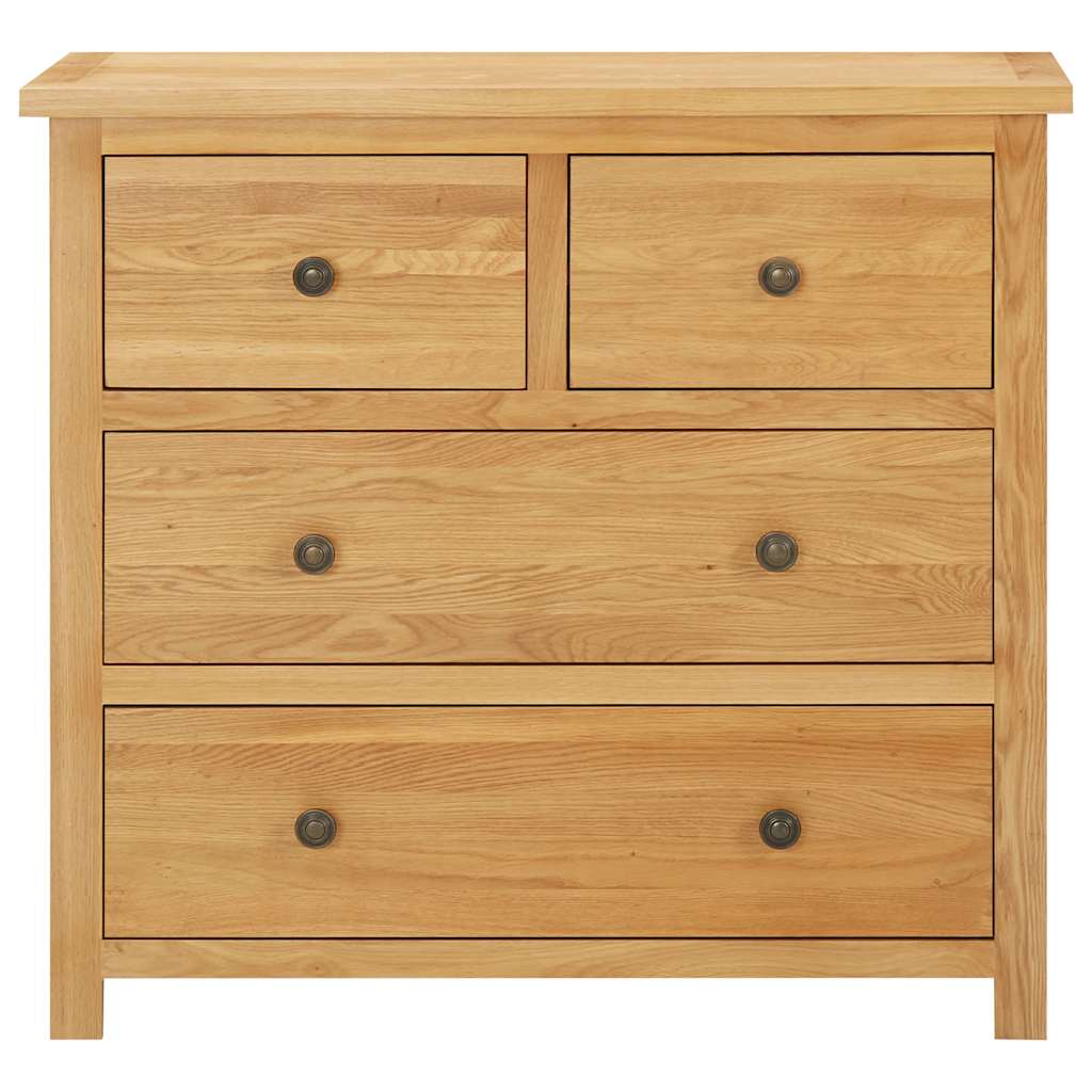 Kommode 80x35x75 cm Massivholz Eiche