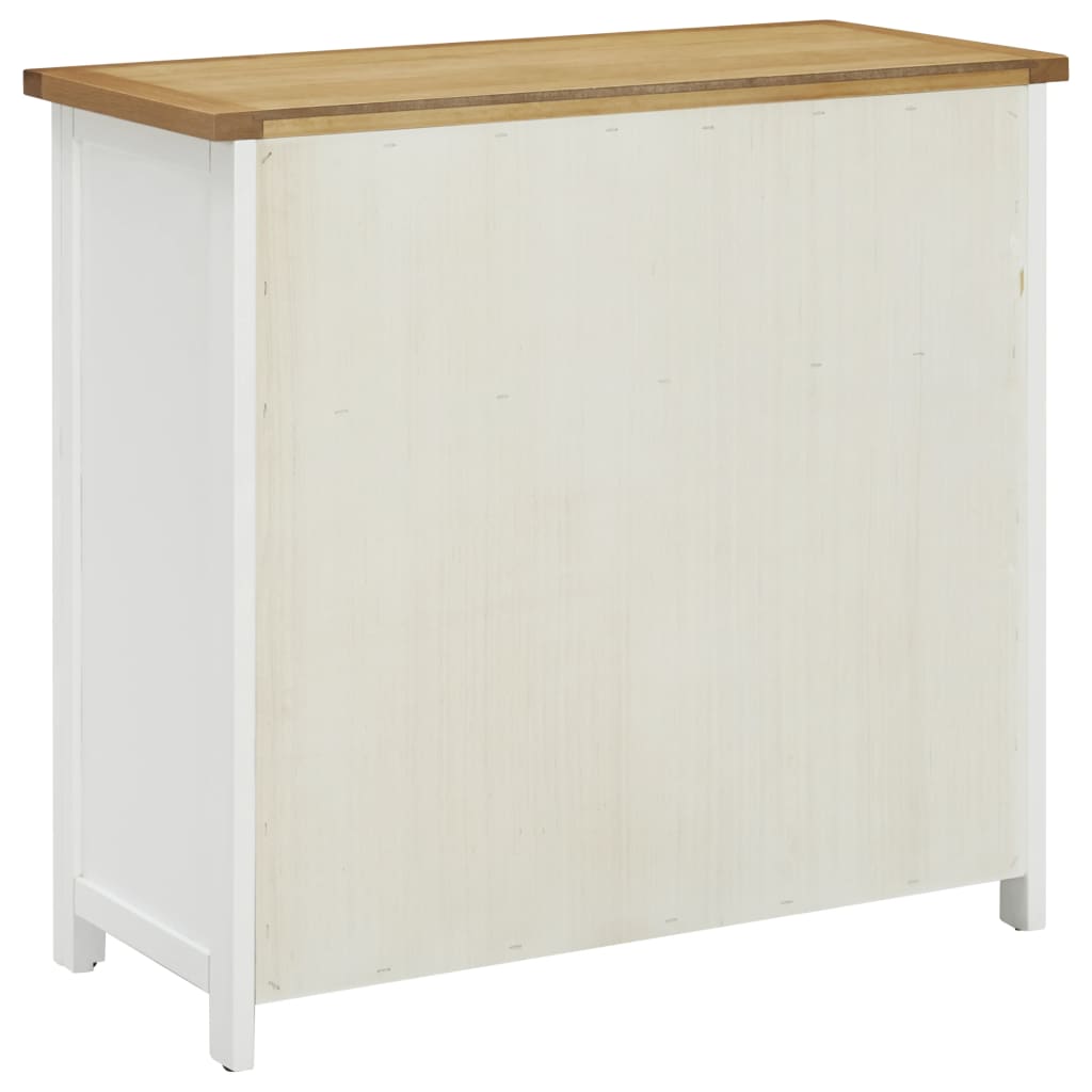 Kommode 80x35x75 cm Massivholz Eiche