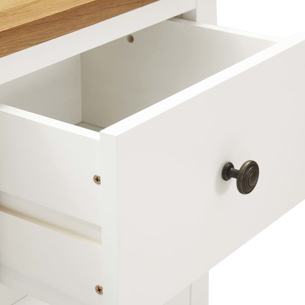 Kommode 80x35x75 cm Massivholz Eiche