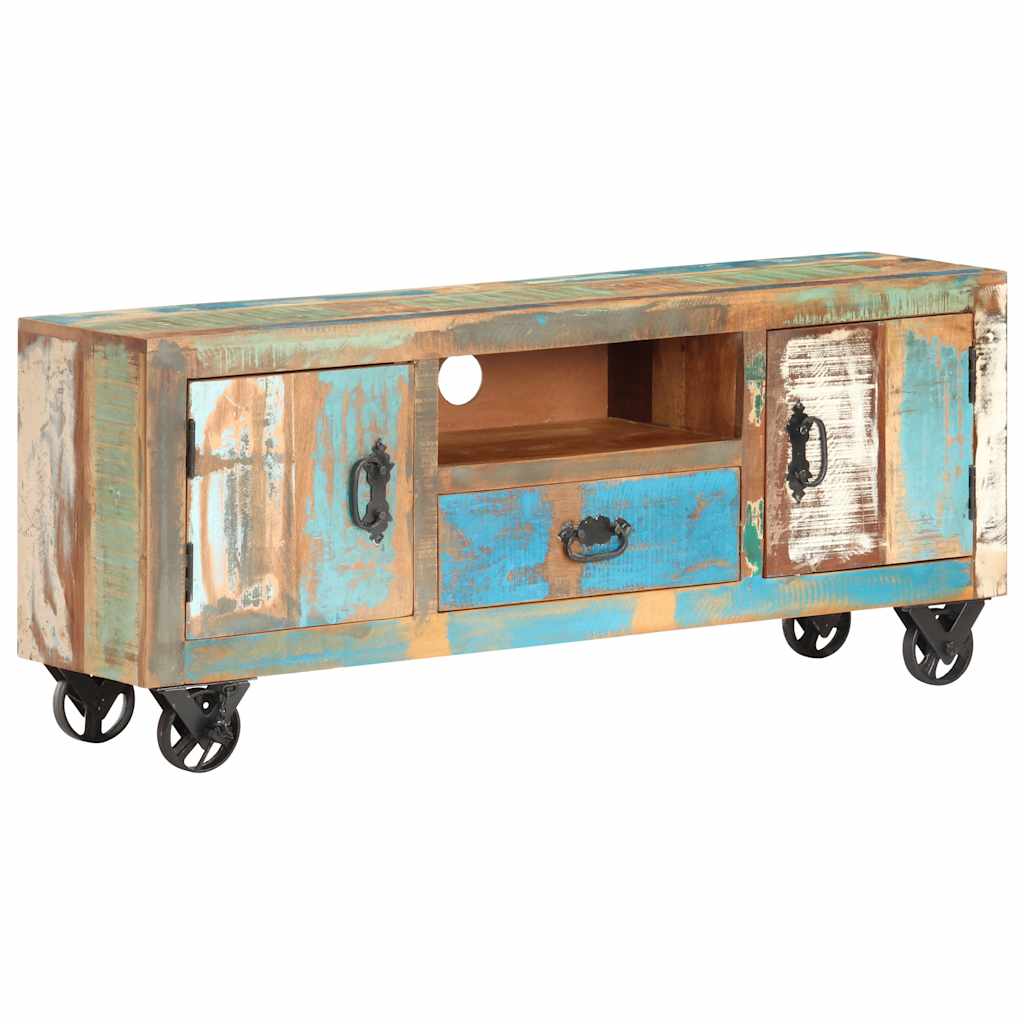 TV-Schrank 120 x 30 x 50 cm Recyceltes Massivholz