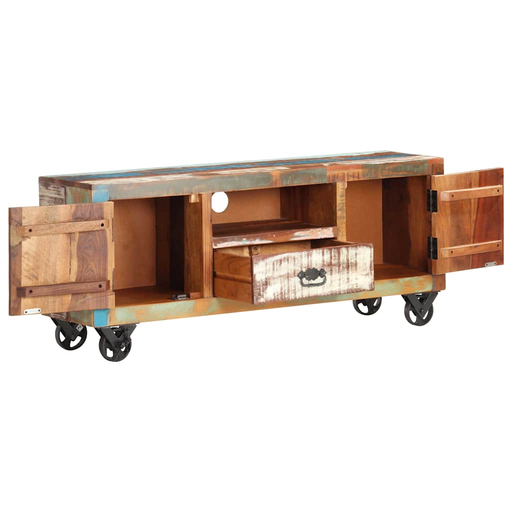 TV-Schrank 120 x 30 x 50 cm Recyceltes Massivholz