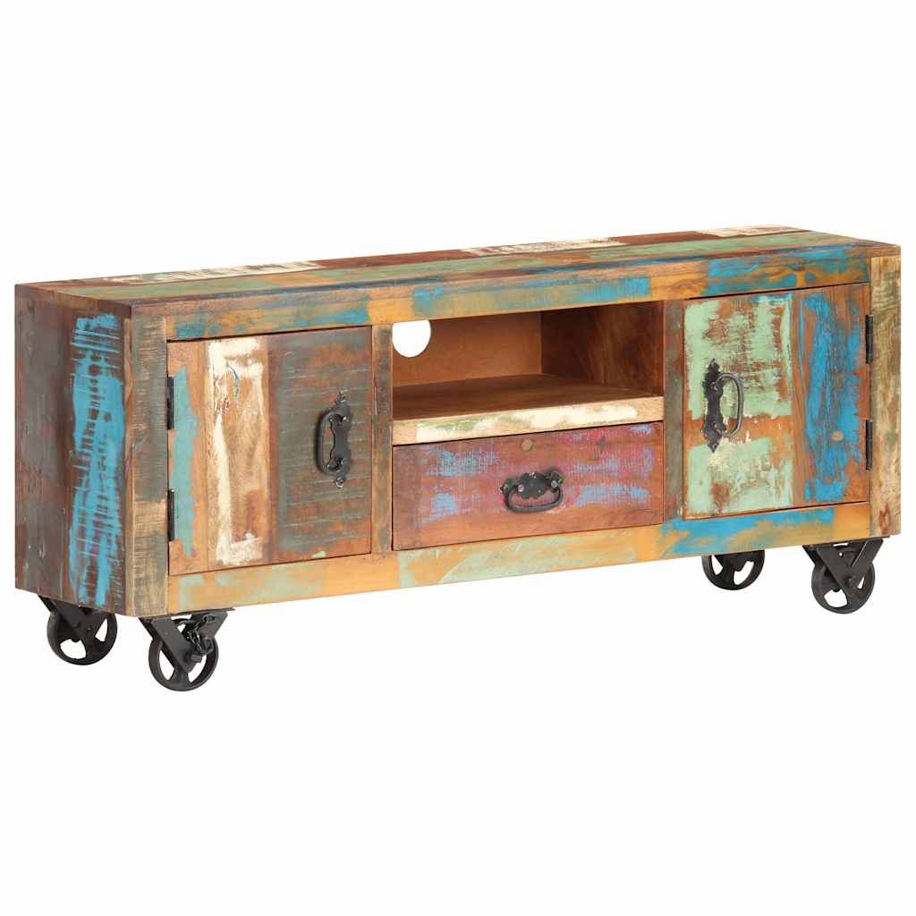 TV-Schrank 120 x 30 x 50 cm Recyceltes Massivholz