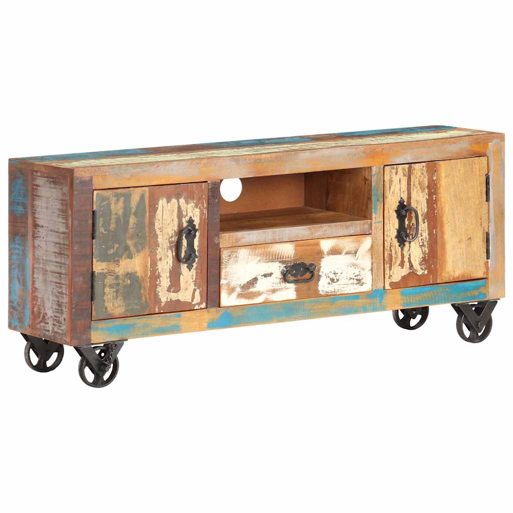 TV-Schrank 120 x 30 x 50 cm Recyceltes Massivholz