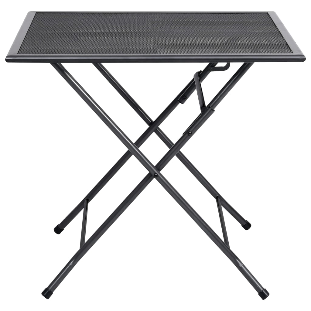 Klapptisch Mesh 80x80x72 cm Stahl Anthrazit