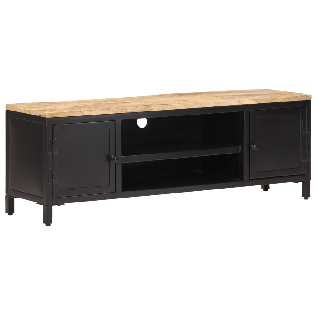 TV-Schrank 120x30x40 cm Raues Mango-Massivholz